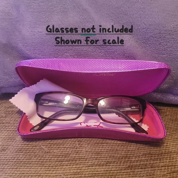 Betsey Johnson Pink Sunglasses Glasses Clamshell Hard Case - Picture 6 of 6